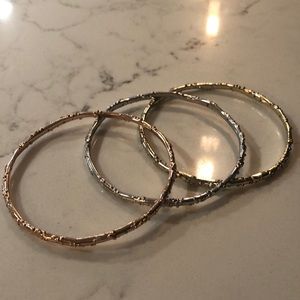 Kendra Scott Mixed Metal Coral Texture Bangle Set